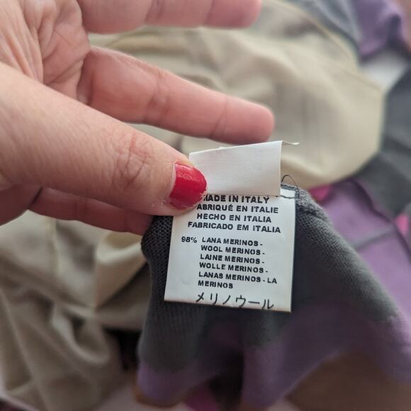 Women's Vintage Missoni Dress Size 6 Grey Purple Orange Pink Italy - Picture 5 of 10